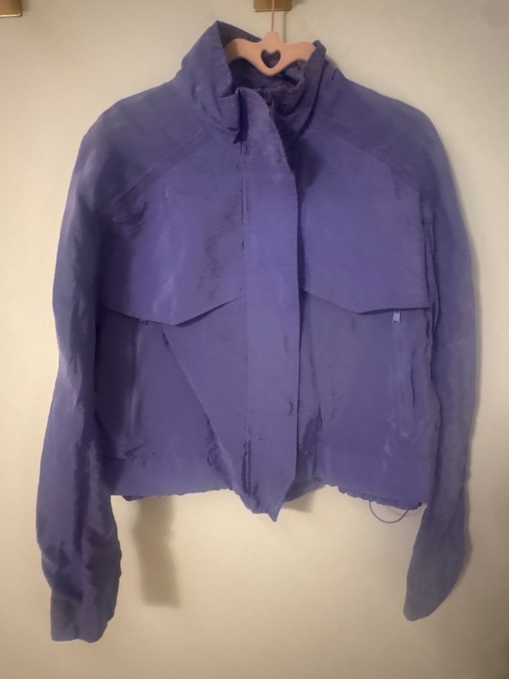 Athleta Purple Cropped Windbreaker Jacket Size Small 💜 Lightweight Sporty